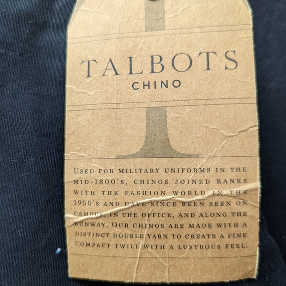 Talbots Black Chinos Plus Size NWT size 18 Tall - Picture 9 of 9